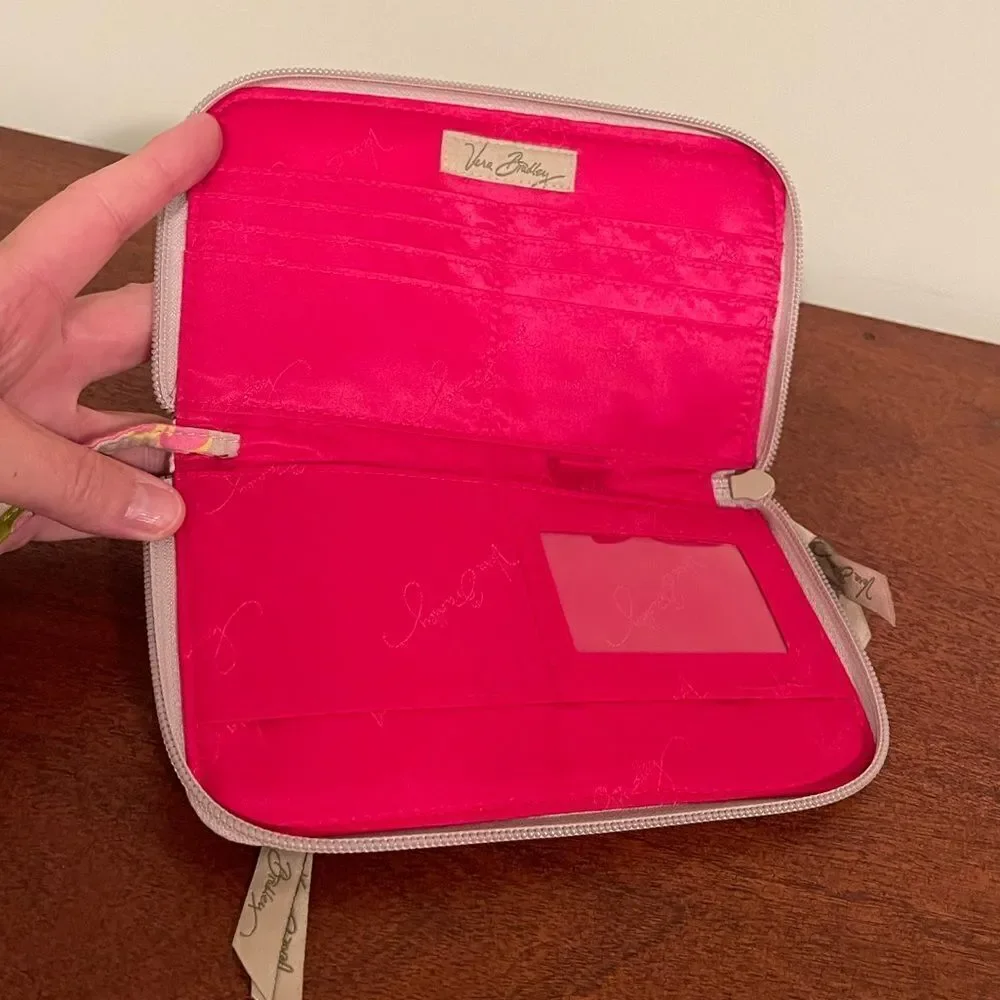 Vera Bradley Zip Around Wallet Make Me Blush NWOT